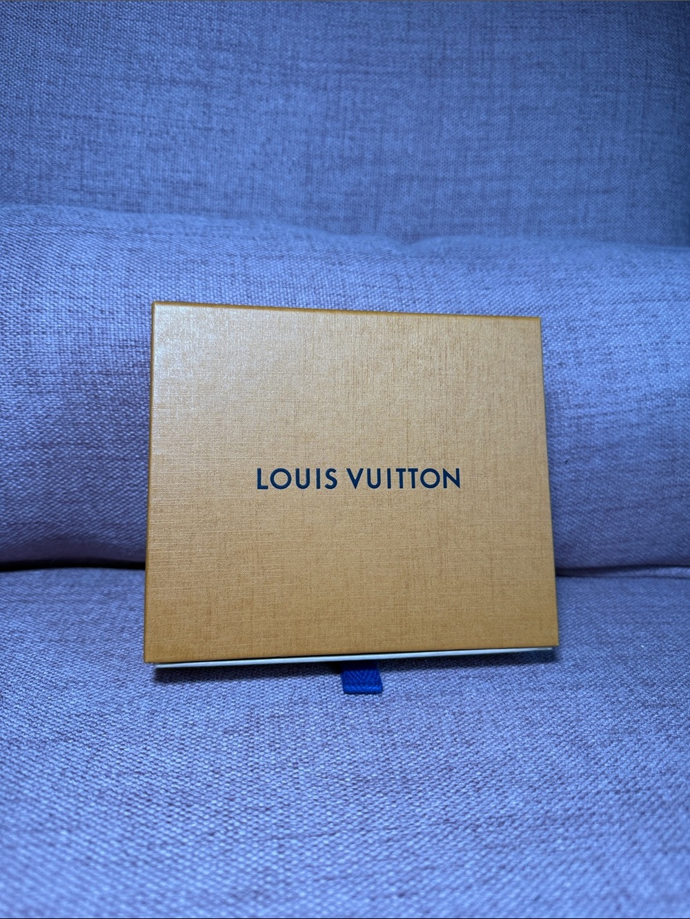 Louis Vuitton Orange Gift Box with Navy Logo